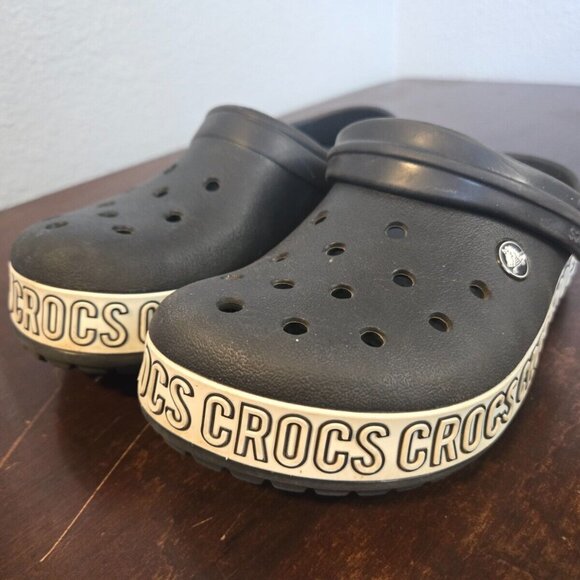 Crocs Crocband Black Unisex Clog-Men's 5 Women's 7 - Picture 1 of 16